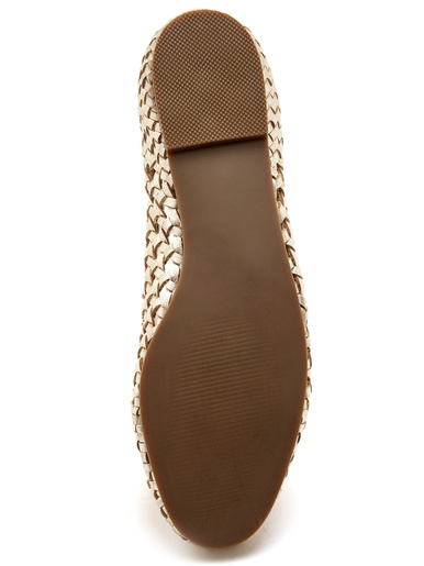 Ballerines en cuir tressées