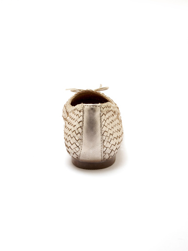 Ballerines en cuir tressées