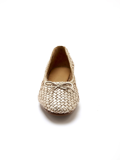 Ballerines en cuir tressées