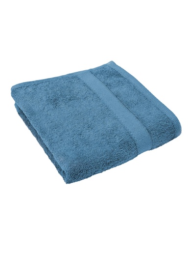 Drap de bain épais 450g/m2 - Carré d'azur - Bleu jean