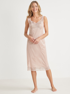 Fond De Robe En Microfibre - Coupe Ajustée, Bretelles Réglables, Pour Femme