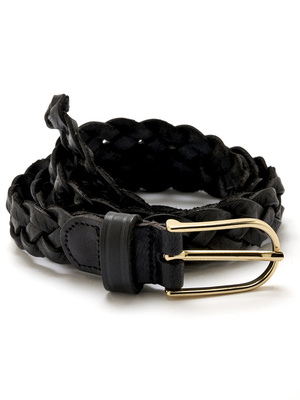 Ceinture tressée en cuir