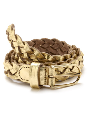Ceinture tressée en cuir