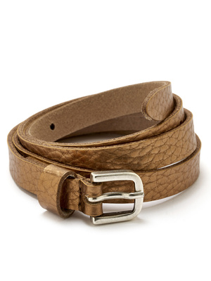 Ceinture irisée façon reptile en cuir