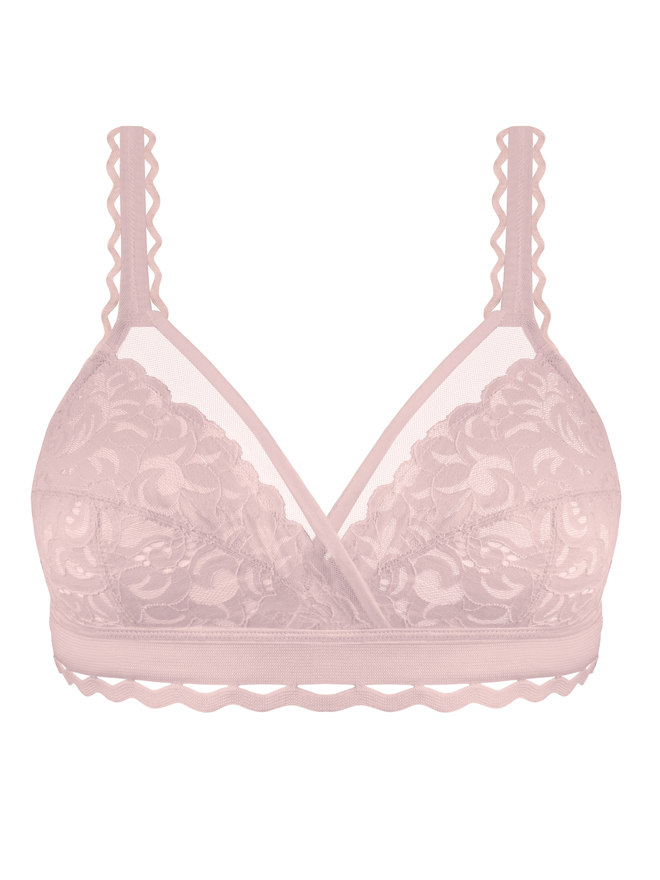 Soutien-gorge sans armatures beige Cœur Croisé Féminin Recyclé