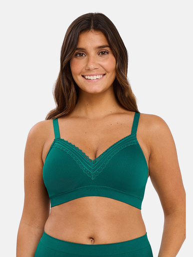 Soutien-gorge brassière à coques Agathe - Sans Complexe - Vert emeraude