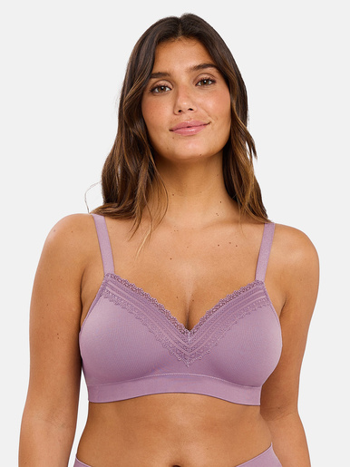 Soutien-gorge brassière à coques Agathe - Sans Complexe - Violet rhapsodie