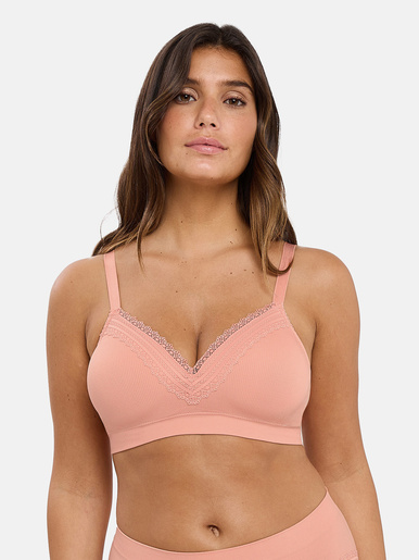 Soutien-gorge brassière à coques Agathe - Sans Complexe - Rose nordique