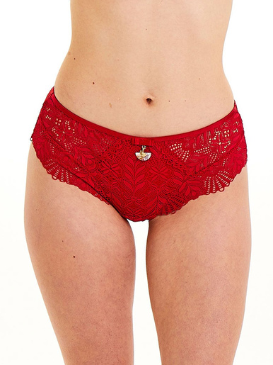 Shorty rouge Pile ou face - Pommpoire - Rouge