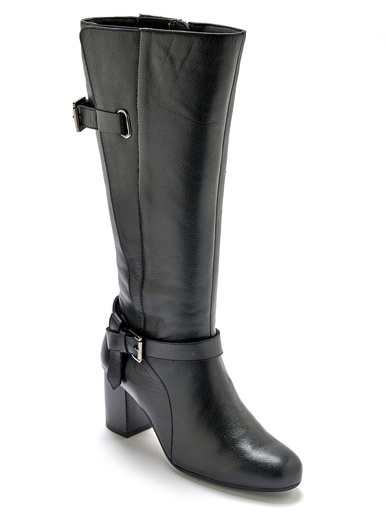 Bottes cavalières zippées et élastiqués - Pédiconfort - Noir