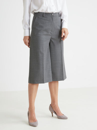 Jupe-culotte élastiquée dos - Daxon - Anthracite