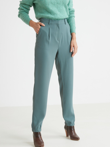 Pantalon élastiqué dos bas élastiqué - Daxon - Vert