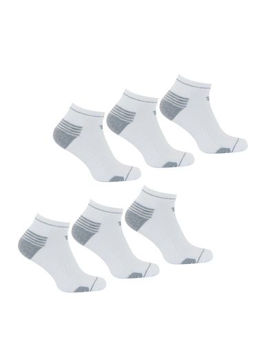 Lot de 6 paires de chaussettes basses - Wilson - Blanc