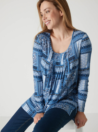 Tee-shirt tunique manches longues