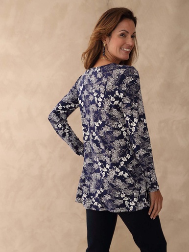 Tee-shirt tunique manches longues