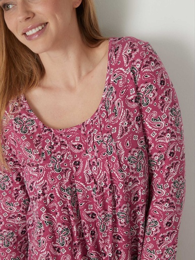 Tee-shirt tunique manches longues