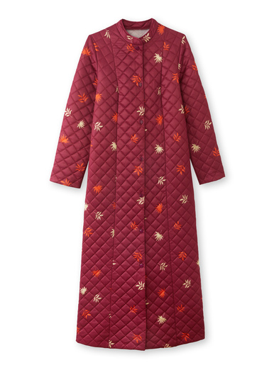 Robe de chambre chaude matelassée - Lingerelle - Imprimé violet