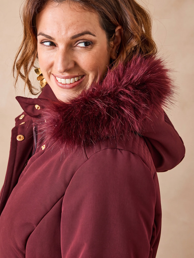 Parka longue déperlante - Daxon - Bordeaux