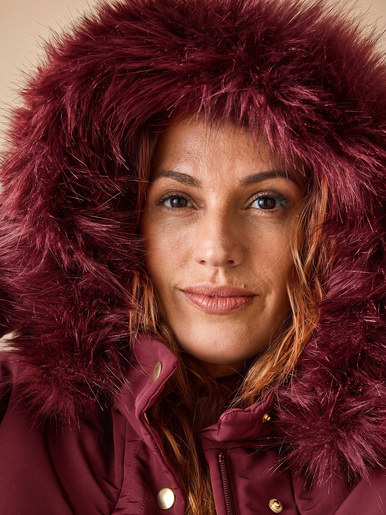 Parka longue déperlante - Daxon - Bordeaux