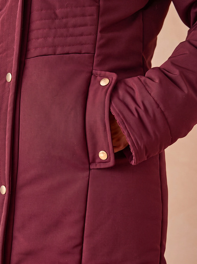 Parka longue déperlante - Daxon - Bordeaux