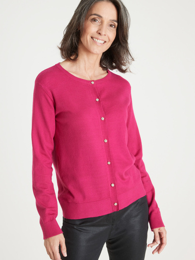 Cardigan élégant boutons-bijoux - Daxon -