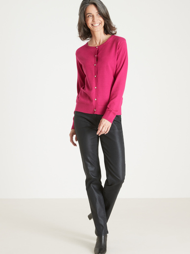 Cardigan élégant boutons-bijoux - Daxon - 