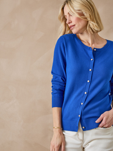 Cardigan élégant boutons-bijoux