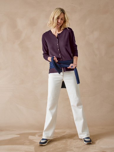 Cardigan élégant boutons-bijoux