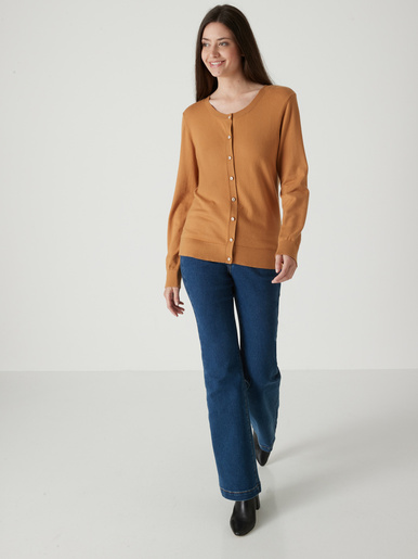 Cardigan élégant boutons-bijoux - Daxon - 