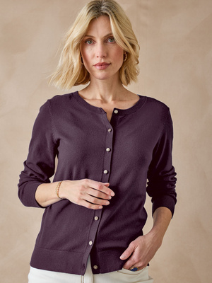 Cardigan élégant boutons-bijoux