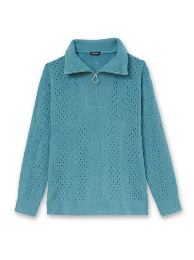 Pull col montant zippé