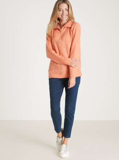 Pull col montant zippé