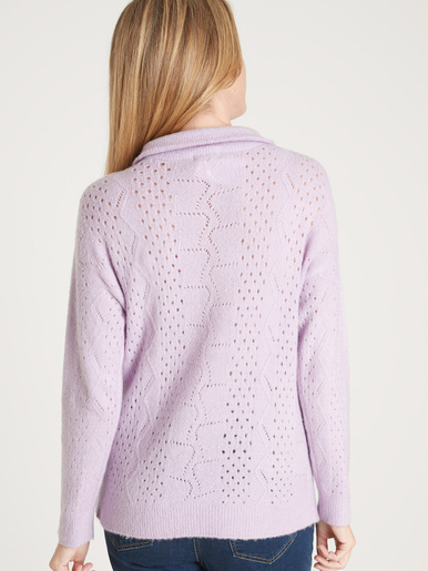 Pull col montant zippé