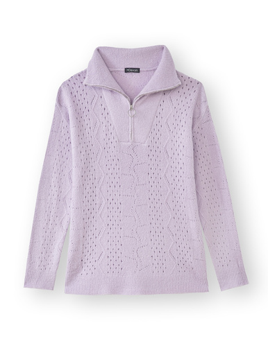 Pull col montant zippé