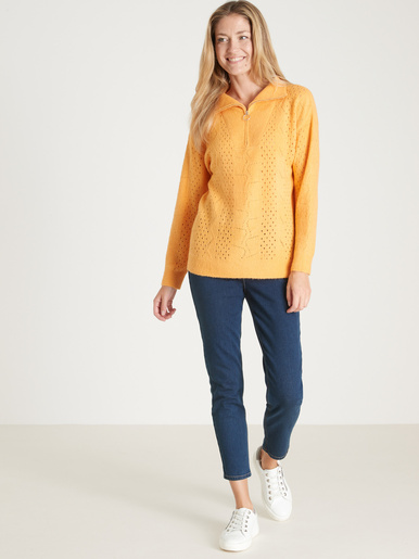 Pull col montant zippé