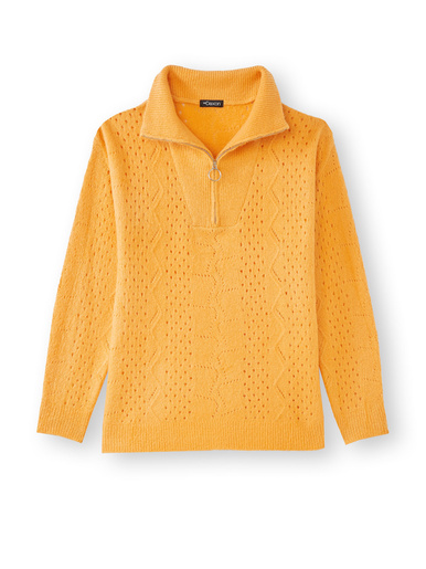 Pull col montant zippé