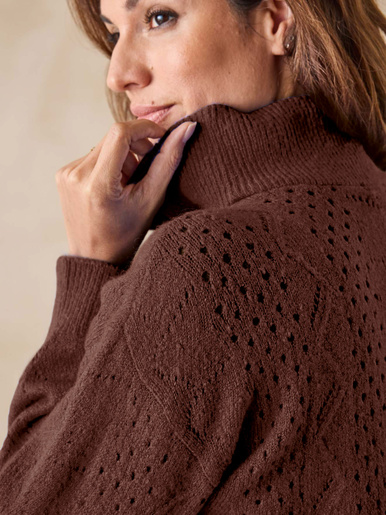 Pull col montant zippé