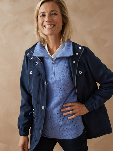 Pull col montant zippé