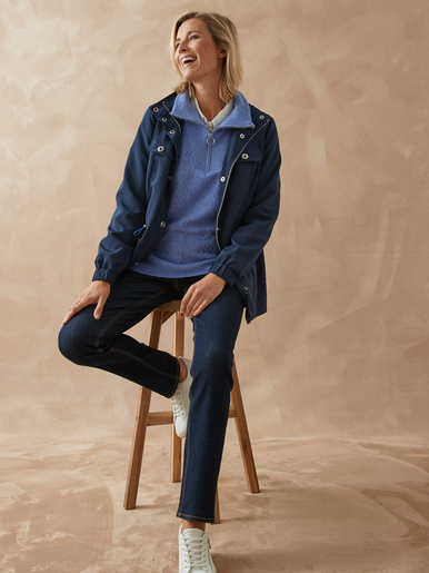 Pull col montant zippé