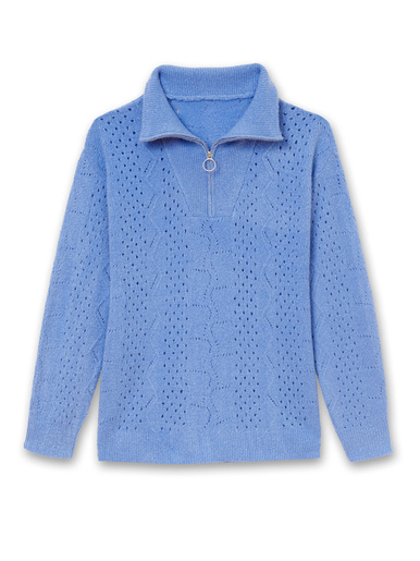 Pull col montant zippé
