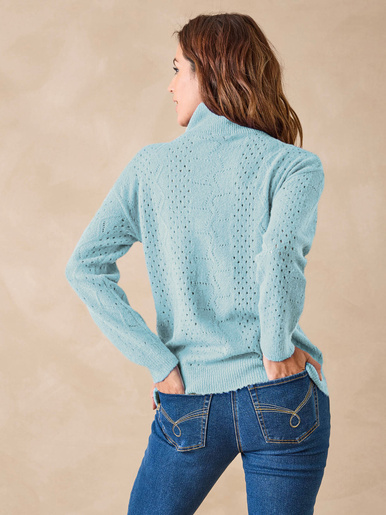Pull col montant zippé