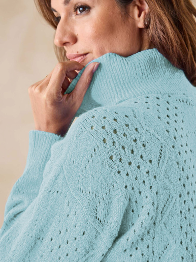 Pull col montant zippé