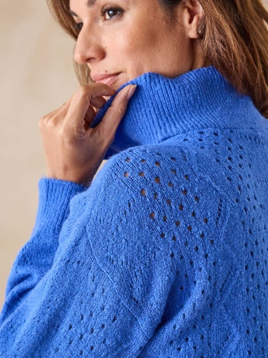 Pull col montant zippé