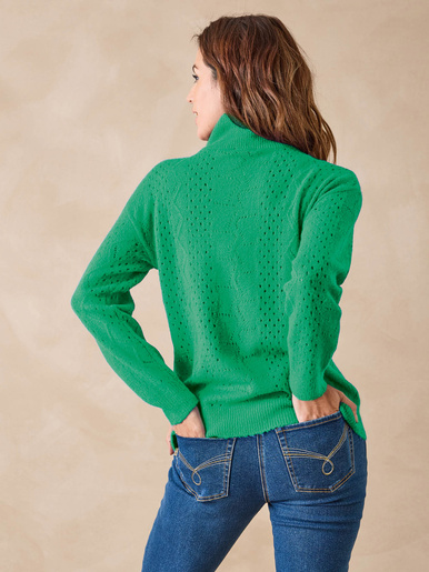 Pull col montant zippé