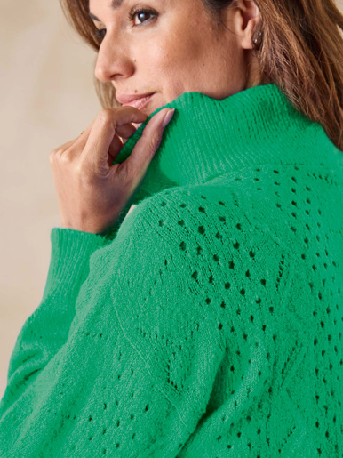 Pull col montant zippé