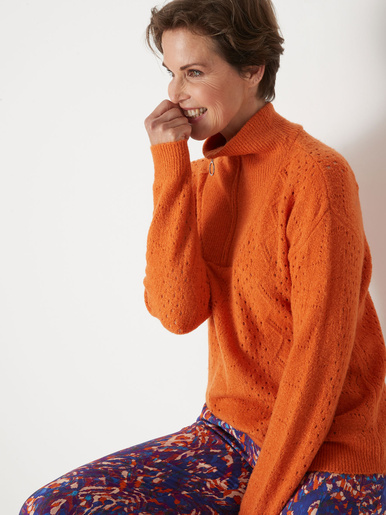 Pull col montant zippé