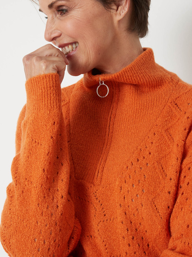Pull col montant zippé