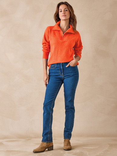 Pull col montant zippé