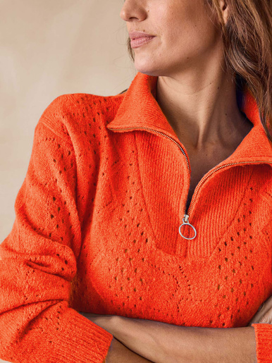 Pull col montant zippé
