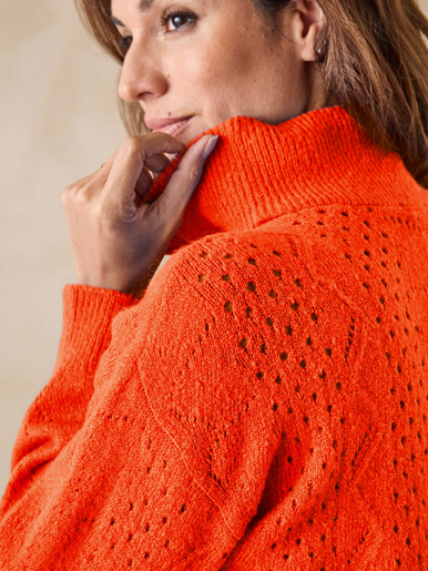 Pull col montant zippé